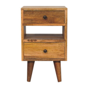 navilia Mini Classic Multi-Tone Oak-Look Bedside Table