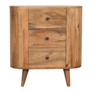 navilia Mini Oak-Look Storage Cabinet – Compact Wooden Cabinet