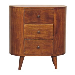 navilia Mini Chestnut Storage Cabinet – Compact Wooden Unit